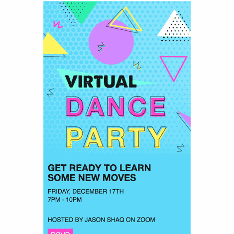 Virtual Dance Party Invite